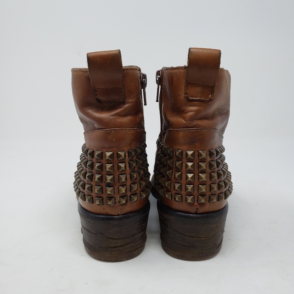 Steven By Steve Madden tan leather boots with brass rivets size 36 - Picture 7 of 13